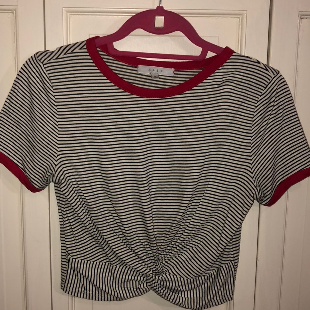 PERFECT CONDITION STRIPED CROP TOP